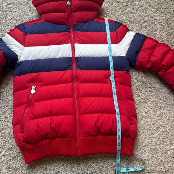 Perfect Moment Queenie Down Ski Jacket Red Navy Blue White Small - Picture 5 of 9